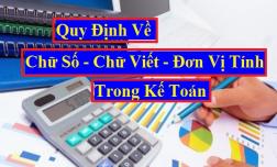 Quy định chữ viết, chữ số sử dụng trong kế toán
